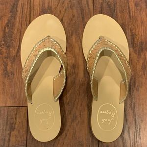 Cork and gold Jack Rogers sandals!